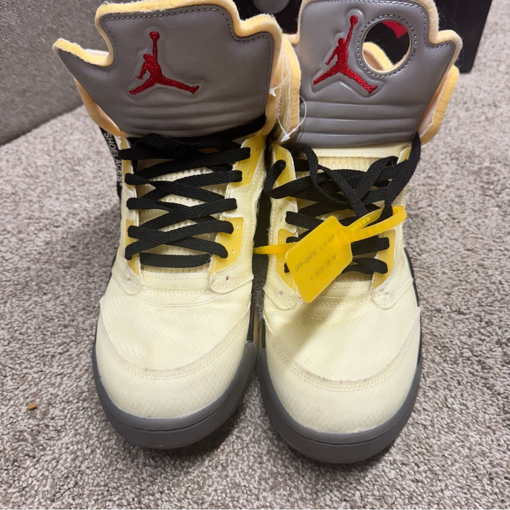 Jordan 5 Off-White ‘Sail’ 2019 Men’s Size 13 Barely Worn - Picture 6 of 11